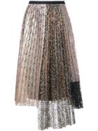 Antonio Marras Lace Pleated Skirt - Metallic