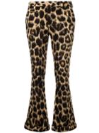 R13 Leopard Print Flared Trousers - Neutrals