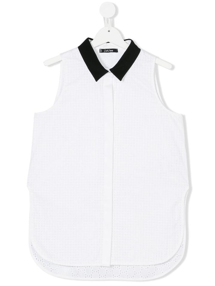 Monnalisa Jakioo Laser Cut Shirt - White