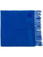 Moncler Logo Patch Scarf - Blue