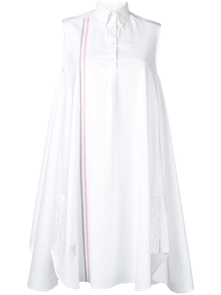 Thom Browne Oxford Oversized Circle Shirtdress - White