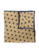 Canali Flower Spot Pocket Square - Yellow & Orange