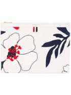 Thom Browne Floral Print Clutch, Men's, White, Leather