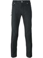 Versus Safety Pin Detail Skinny Jeans, Men's, Size: 32, Black, Cotton/spandex/elastane/polyester