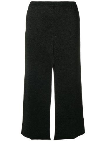 Lédition Slit Midi Skirt - Black