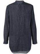 Giorgio Armani Textured Plain Shirt - Blue