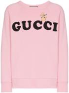 Gucci Baby Print Logo Long Sleeve Sweatshirt - Pink & Purple