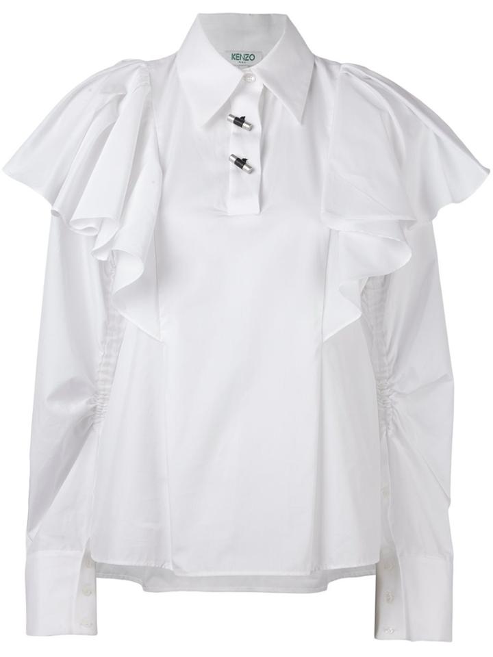Kenzo Oversized Ruffled Blouse - White
