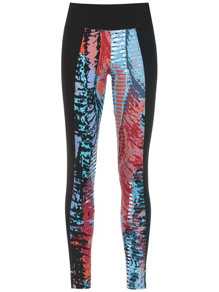 Track & Field Printed Abstrata Leggings - Black