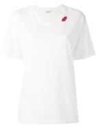 Lip Print T-shirt - Women - Cotton - M, White, Cotton, Saint Laurent