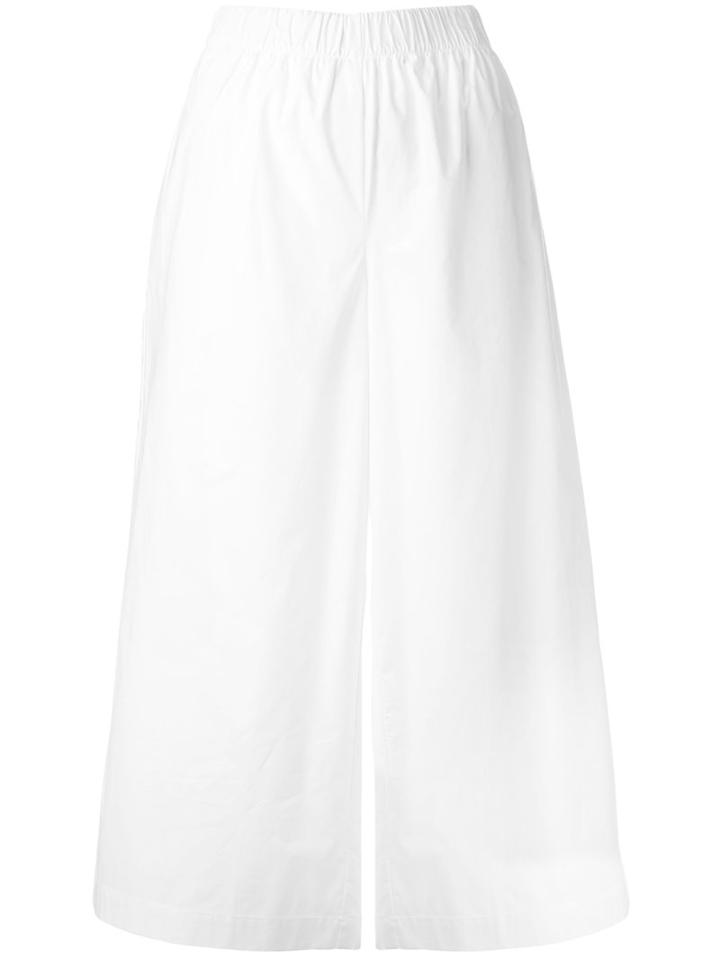 Semicouture - Cropped Pants - Women - Cotton - 42, White, Cotton