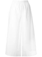 Semicouture - Cropped Pants - Women - Cotton - 42, White, Cotton