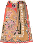 Etro Patterned Pleated Skirt - Multicolour