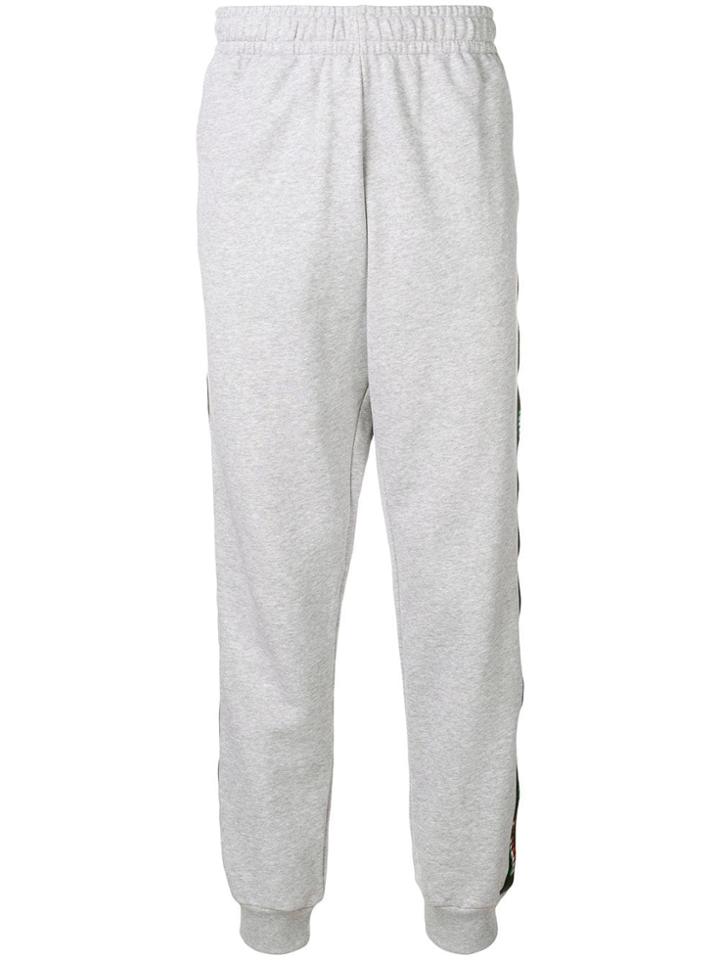 Moschino Logo Stripe Track Pants - Grey