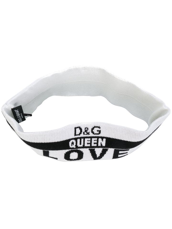 Dolce & Gabbana - Elasticated Headband - Women - Polyamide/spandex/elastane/virgin Wool - One Size, White, Polyamide/spandex/elastane/virgin Wool