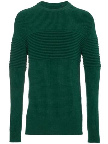 Curieux Cashmere Ripple Sweater - Green