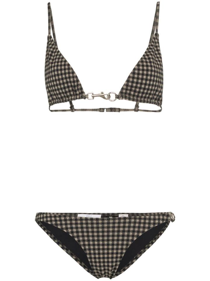 Rudi Gernreich Check Buckle Bikini - Black
