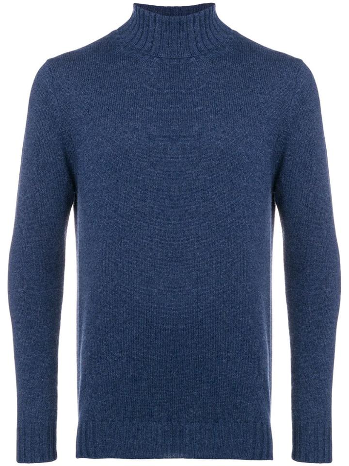 Dell'oglio Roll Neck Sweater - Blue
