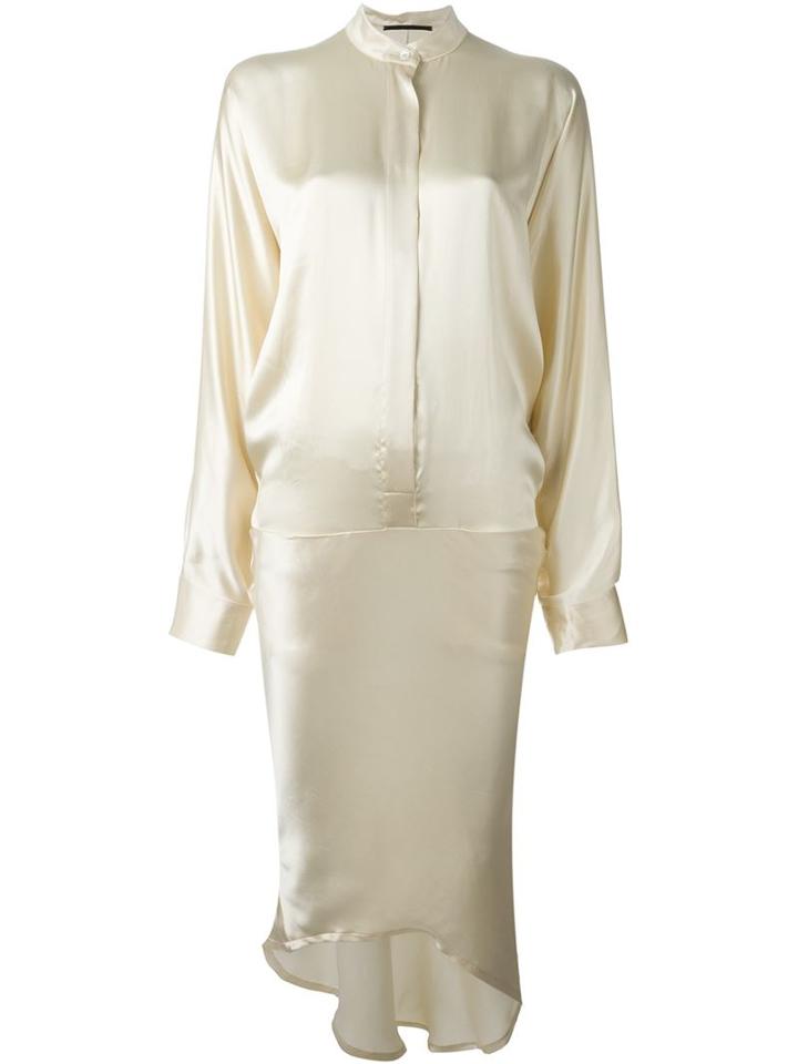 Haider Ackermann Mandarin Collar Shirt Dress