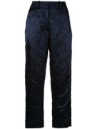 Sies Marjan Crinkle Effect Straight Trousers - Blue