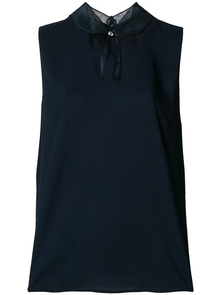Miu Miu Voile Collar Blouse - Blue