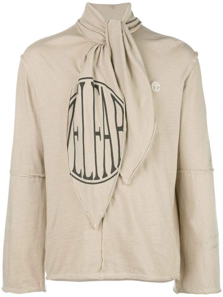 Telfar Scarf Collar Relaxed-fit Sweatshirt - Neutrals