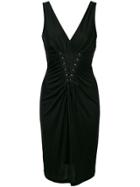 Moschino Lace-up Jersey Dress - Black