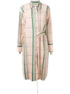 Maison Flaneur Plaid Shirt Dress - Pink