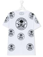 Philipp Plein Junior Skull Print T-shirt - White
