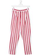 Caffe' D'orzo Miriam Striped Trousers - White