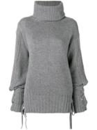 Mcq Alexander Mcqueen Side Lace-up Jumper - Grey