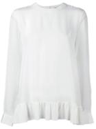 Rossella Jardini Peplum Hem Blouse, Women's, Size: 46, White, Silk