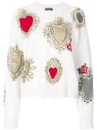 Dolce & Gabbana Sacred Heart Knit Sweater - Nude & Neutrals