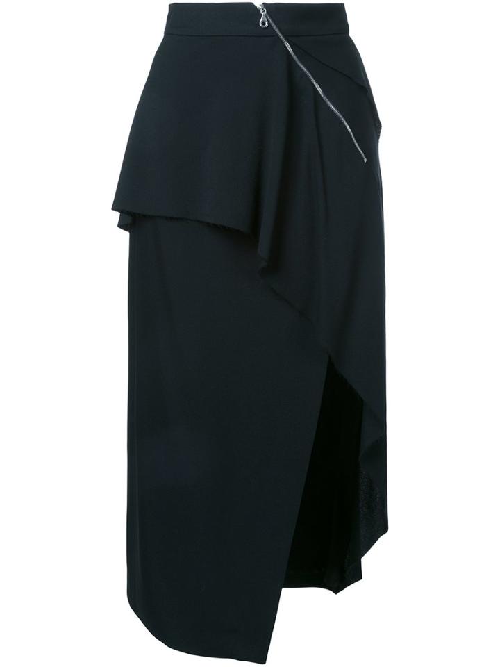 Kitx 'yin Yang' Skirt, Women's, Size: 8, Black, Elastodiene/viscose/wool