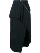 Kitx 'yin Yang' Skirt, Women's, Size: 8, Black, Elastodiene/viscose/wool