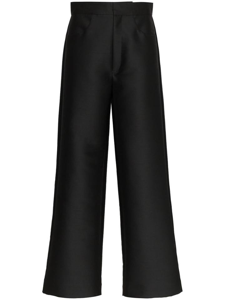Toteme High Rise Wide Leg Trousers - Black