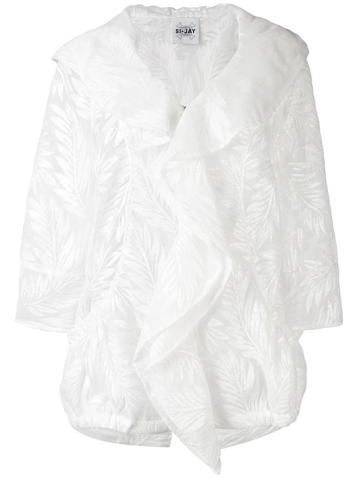 Si Jay - Sequin Embellished Jacket - Women - Cotton/polyester - 38, White, Cotton/polyester