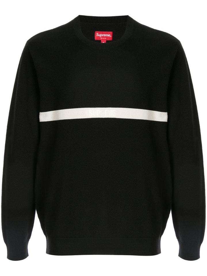 Supreme Split Pique Sweater - Black