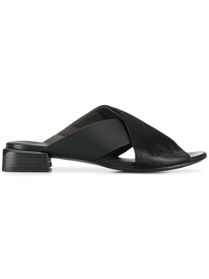 Marsèll Crossover Strap Sandals - Black