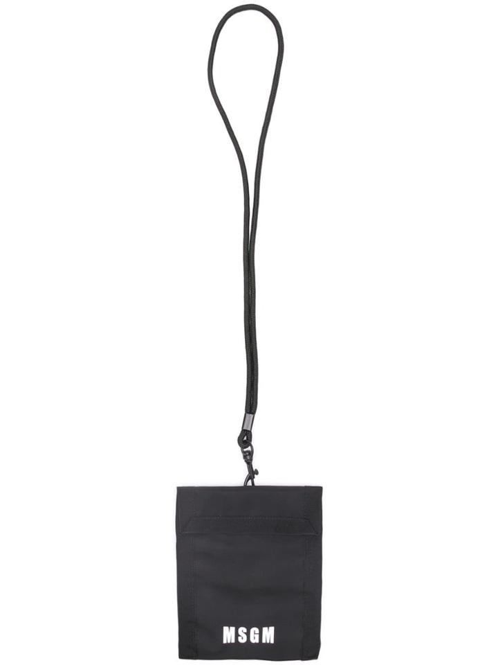 Msgm Small Pouch Bag - Black