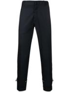 Alexander Mcqueen Zip Detail Tailored Trousers - Blue