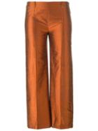 Romeo Gigli Vintage Cropped Trousers, Women's, Size: 46, Yellow/orange