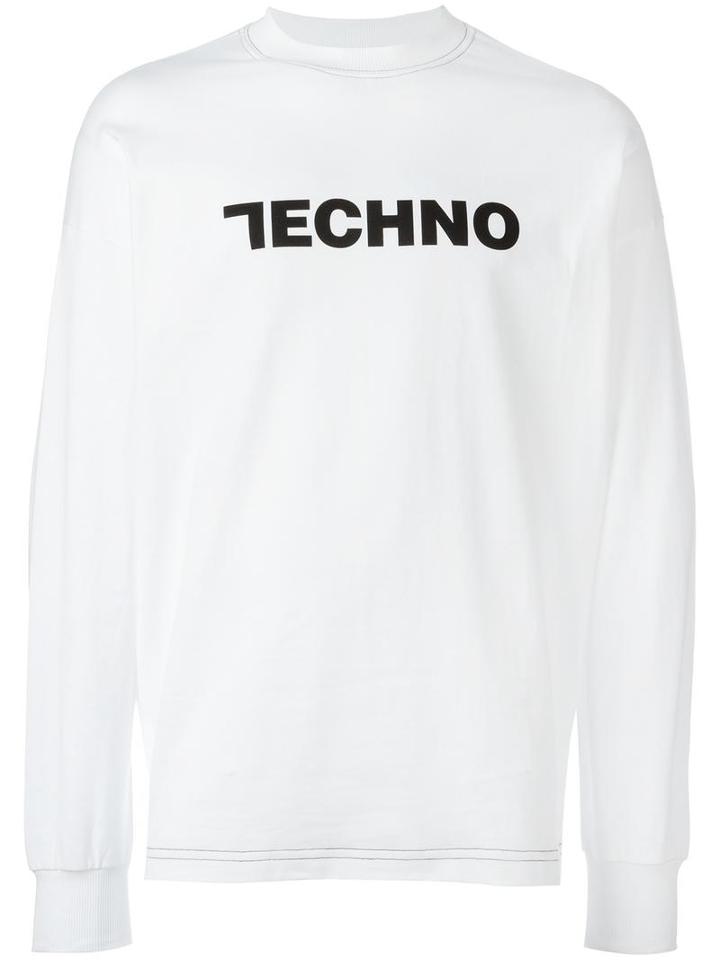 Alyx 'techno' Sweatshirt, Adult Unisex, Size: Large, White, Cotton/spandex/elastane