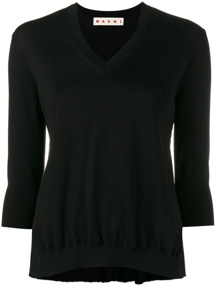 Marni Back Plissé Jumper - Black