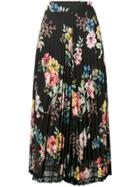 Twin-set Floral Pleated Culottes - Black