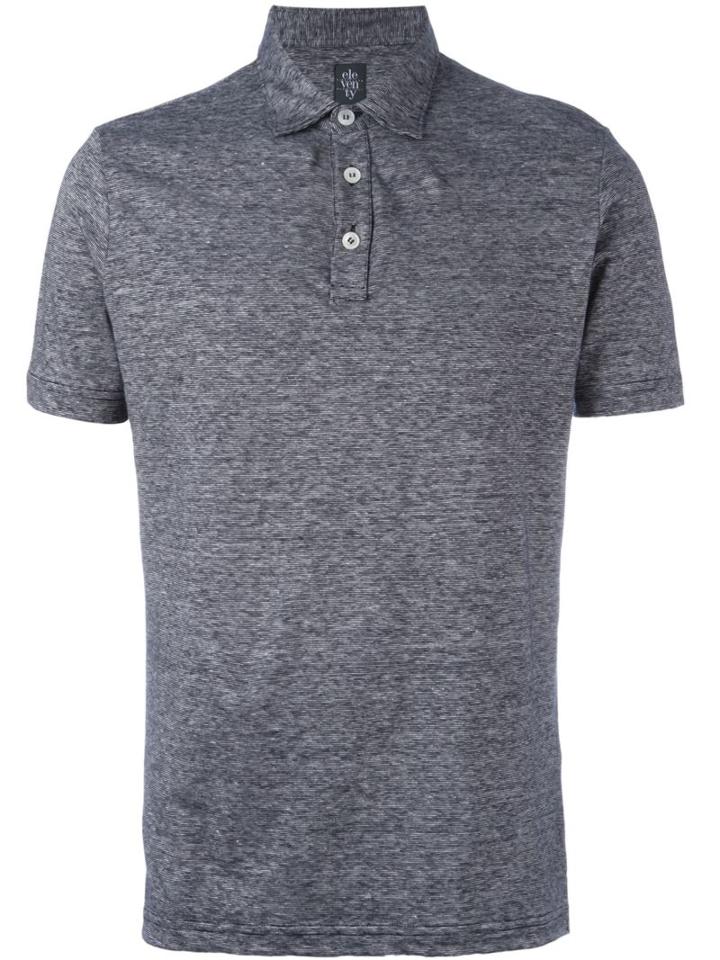Eleventy Classic Polo Shirt, Men's, Size: Xxl, Grey, Cotton/linen/flax