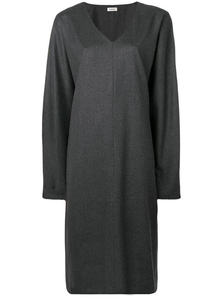 Toteme V-neck Jumper Dress - Grey