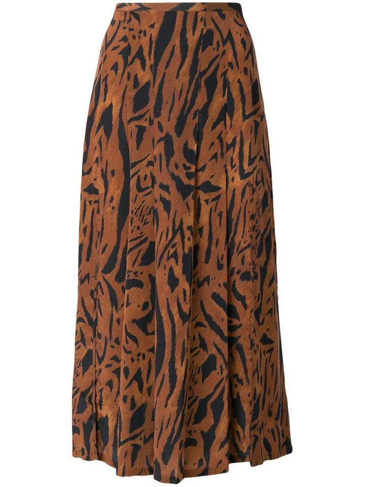 Rixo Tiger Print Skirt - Brown