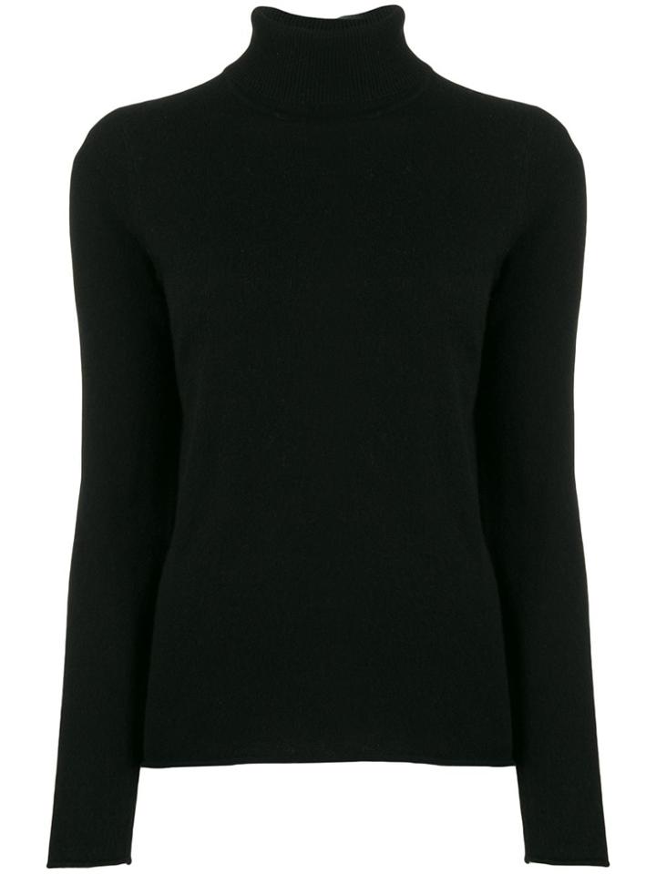 Majestic Filatures Knitted Turtle Neck - Black