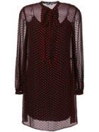 Mcq Alexander Mcqueen Patterned Neck Tie Dress - Black